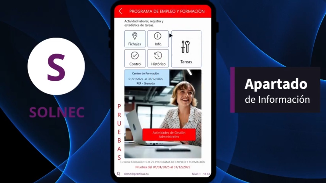 3.- INFORMACIÓN DE TIPOS DE TAREAS EN SOLNEC-APP REGISTRO DE TAREAS