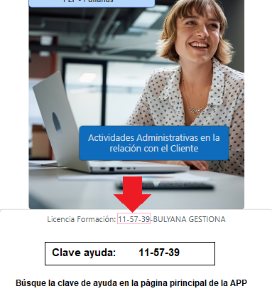 Información sobre la clave de acceso